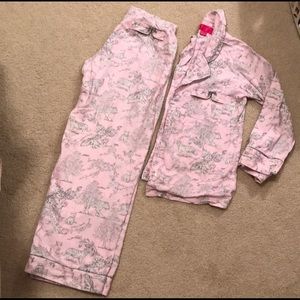 Victoria Secret Flannel Toile Cat PJ set